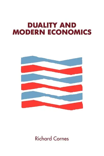 Cover of Duality and Modern Economics