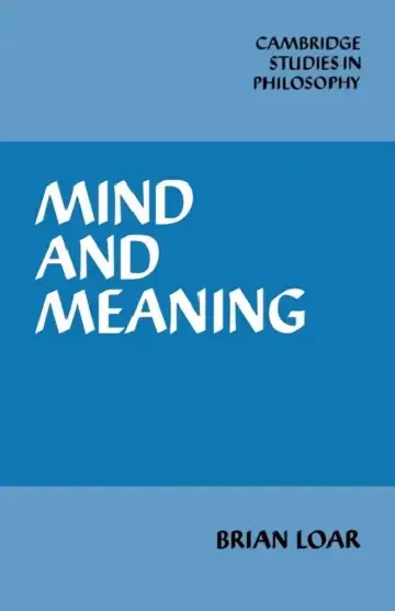 Cover of Mind and Meaning
