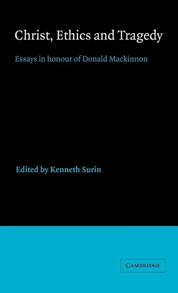 Cover of Christ, Ethics and Tragedy