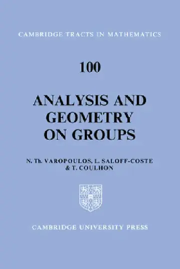 Cover of Analysis and Geometry on Groups