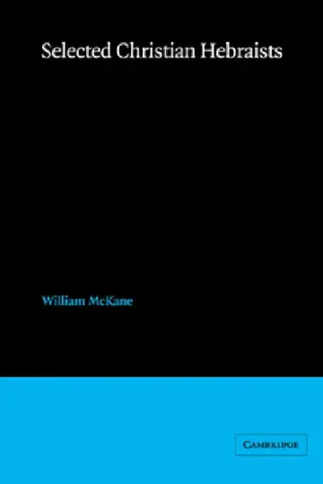 Cover of Selected Christian Hebraists
