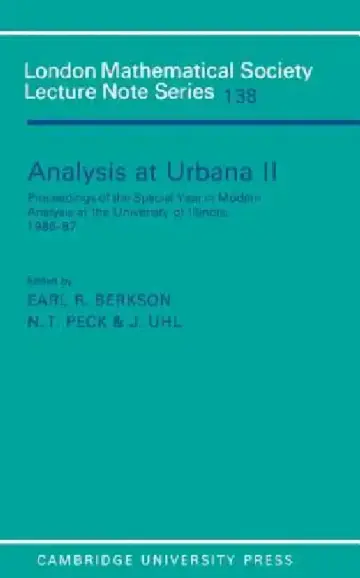 Cover of Analysis at Urbana Vol 2