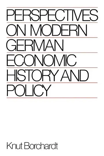 Cover of Perspectives on Modern German Economic History and Policy