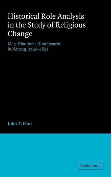 Cover of Historical Role Analysis in the Study of Religious Change