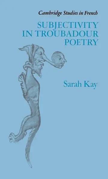 Cover of Subjectivity in Troubadour Poetry