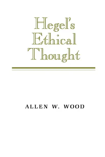 Cover of Hegel's Ethical Thought