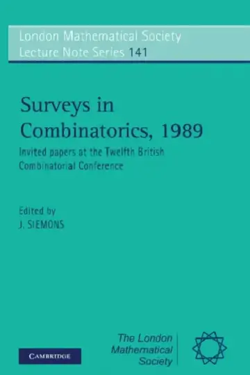 Cover of Surveys in Combinatorics, 1989
