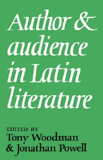 Cover of Author and Audience in Latin Literature