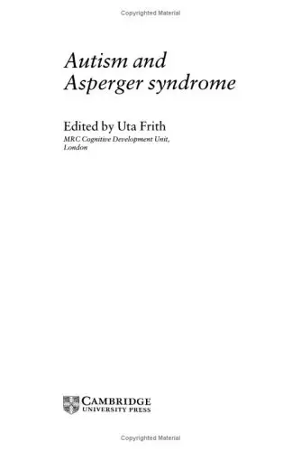 Cover of Autism and Asperger Syndrome