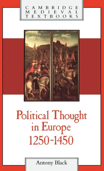 Cover of Political Thought in Europe, 1250-1450