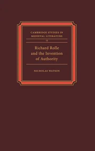 Cover of Richard Rolle and the Invention of Authority