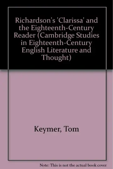Cover of Richardson's 'Clarissa' and the Eighteenth-Century Reader