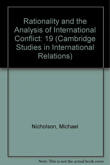Cover of Rationality and the Analysis of International Conflict