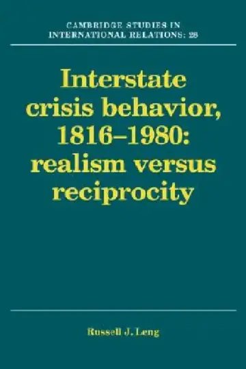 Cover of Interstate Crisis Behavior, 1816-1980