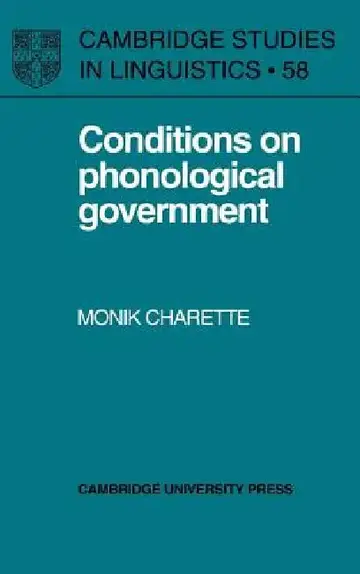Cover of Conditions on Phonological Government