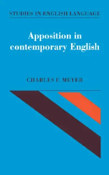 Cover of Apposition in Contemporary Eng