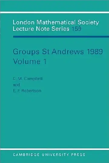 Cover of Groups St Andrews 1989