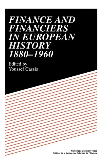 Cover of Finance and Financiers in European History 1880–1960