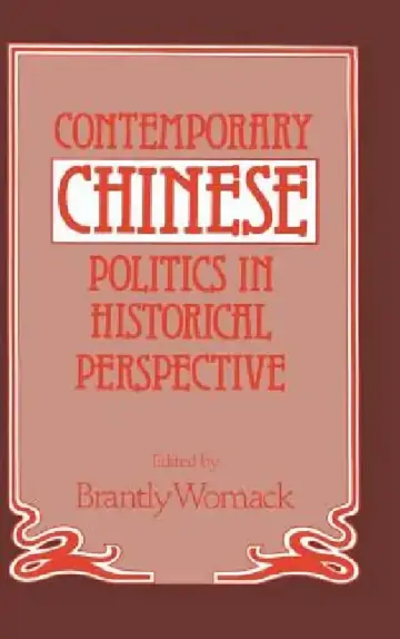 Cover of Contemporary Chinese Politics in Historical Perspective