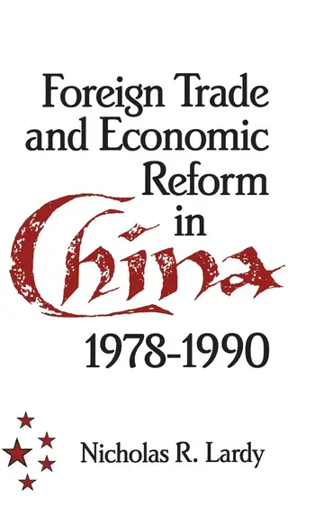 Cover of Foreign Trade and Economic Reform in China