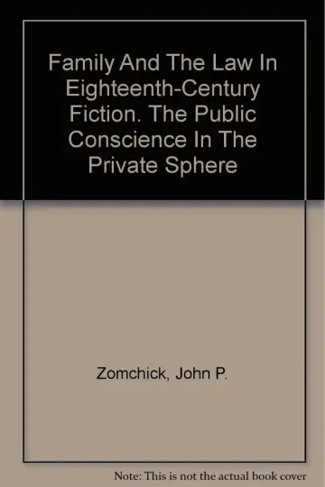 Cover of Family and the Law in Eighteenth-Century Fiction