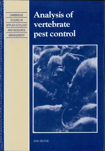 Cover of Analysis of Vertebrate Pest Control