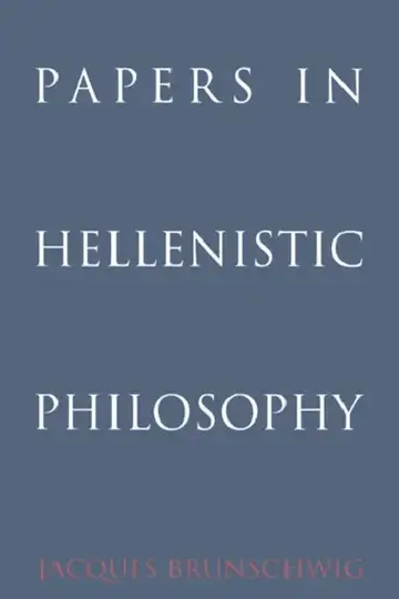 Cover of Papers in Hellenistic Philosophy