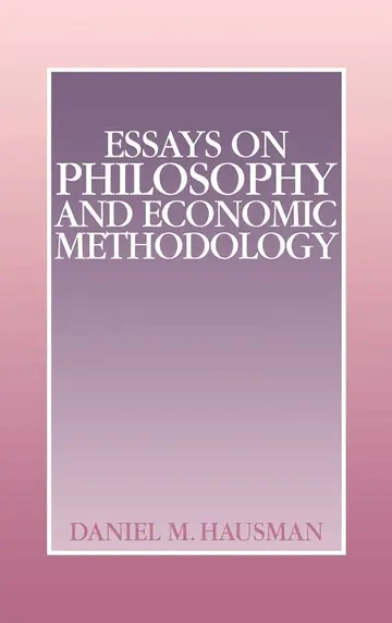 Cover of Essays on Philosophy and Economic Methodology