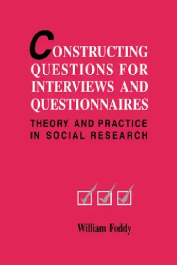 Cover of Constructing Questions for Interviews and Questionnaires