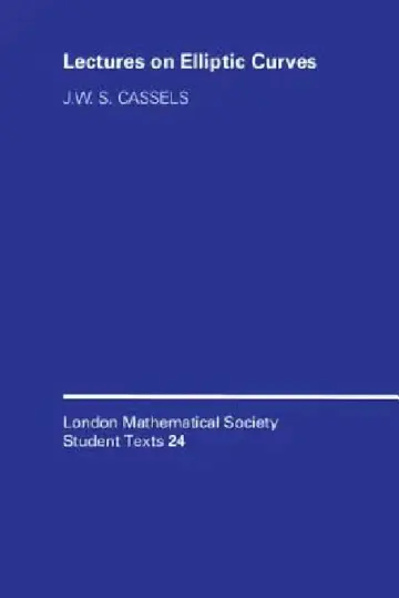 Cover of Lectures on Elliptic Curves