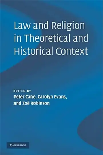 Cover of Law and Religion in Theoretical and Historical Context