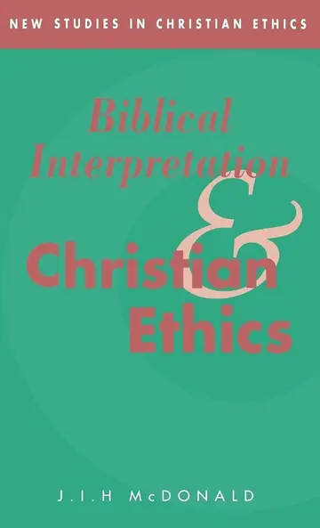 Cover of Biblical Interpretation and Christian Ethics