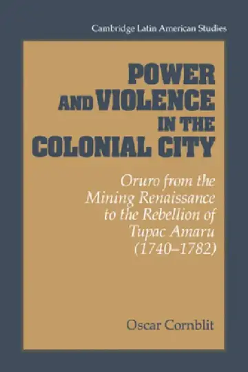 Cover of Power and Violence in the Colonial City