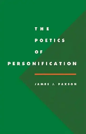 Cover of The Poetics of Personification