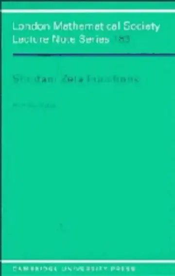 Cover of Shintani Zeta Functions