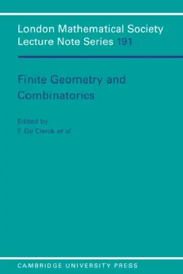 Cover of Finite Geometry and Combinatorics