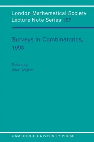 Cover of Surveys in Combinatorics, 1993