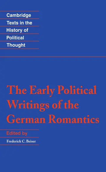 Cover of The Early Political Writings of the German Romantics