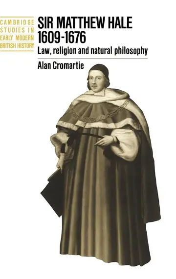 Cover of Sir Matthew Hale, 1609–1676