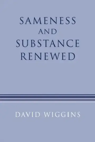 Cover of Sameness and Substance Renewed