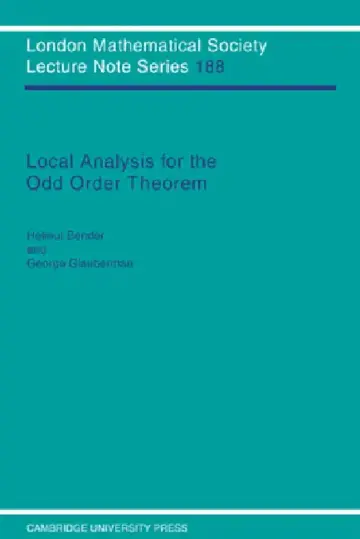 Cover of Local Analysis for the Odd Order Theorem