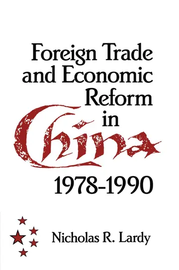 Cover of Foreign Trade and Economic Reform in China