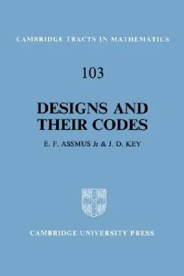 Cover of Designs and Their Codes