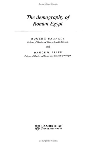 Cover of The Demography of Roman Egypt