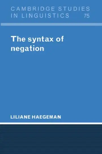 Cover of The Syntax of Negation