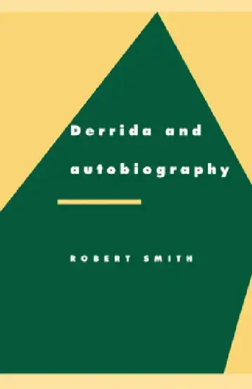 Cover of Derrida and Autobiography