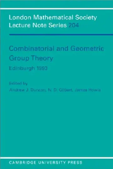 Cover of Combinatorial and Geometric Group Theory, Edinburgh 1993