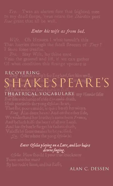 Cover of Recovering Shakespeare's Theatrical Vocabulary