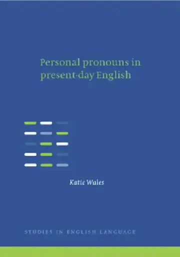 Cover of Personal Pronouns in Present-Day English