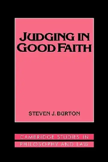 Cover of Judging in Good Faith